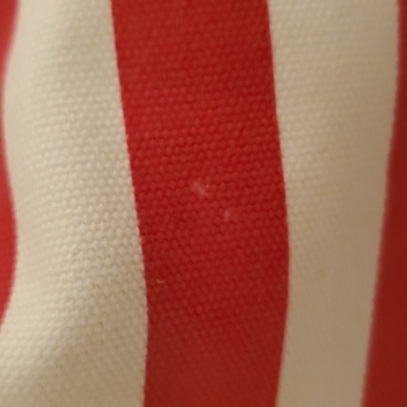 Michael Kors Gansevort canvas Purse Tote Striped red white - Picture 6 of 11